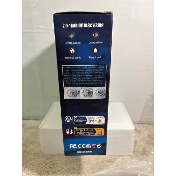 2-In-1 LED Ceiling Fan Light With Remote Control Dimmable Adjustable Speed - Picture 7 of 7